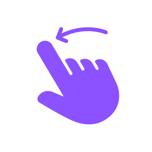 Swipe left or right with complete control